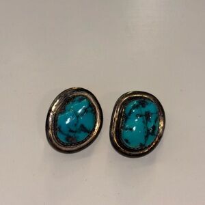 Turquoise Clip On Earrings